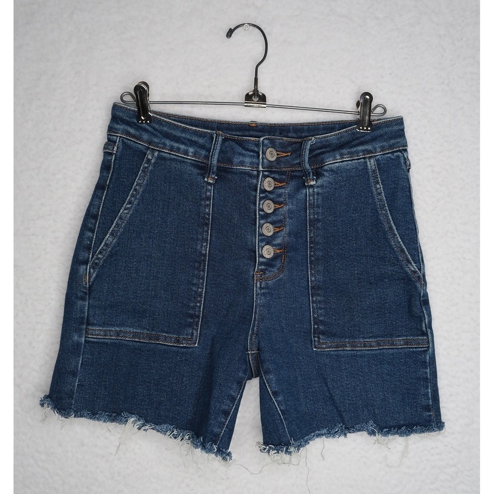 Judy‎ Blue Women's High-Rise Button Fly Cut Off Shorts 26 Summer Outdoor Casual